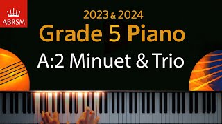 ABRSM 2023 amp 2024  Grade 5 Piano exam  A2 Minuet and Trio  Joseph Haydn [upl. by Schilit]