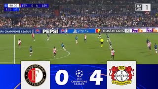 Feyenoord versus Bayer Leverkusen 04  UEFA Champions League 202425  Wedstrijd hoogtepunten [upl. by Latton193]