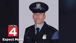 Funeral services begin for Michigan State Police officer killed in crash on I75 [upl. by Irallih684]