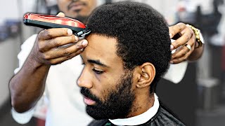 FULL LENGTH BEST STUDENT HAIRCUT TUTORIAL LOW TAPER CURL SPONGE [upl. by Nettirb]