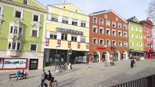 Kufstein Tirol pedestrian zone Stadttor Bastei Fussgängerzone Unterer Stadtplatz Österreich Austria [upl. by Eitsirhc]