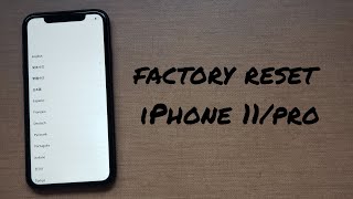 Factory Reset iPhone 11promax [upl. by Hpesoy250]