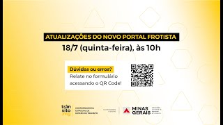 Atualizações do Novo Portal Frotista  CET [upl. by Franckot422]