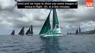 IMOCA quotReturnToBasequot Race Start Martinique Hare Davies Goodchild and IMOCA Coverage of Start [upl. by Fulvia]