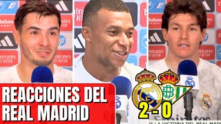 🔴🎙️REACCIÓN de los JUGADORES del REAL MADRID DESPUÉS de la VICTORIA 20 SOBRE el BETIS [upl. by Nivlac77]