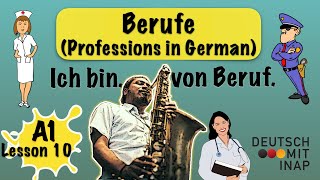 A1 German lesson 10  Berufe  Professions in German [upl. by Okimuk675]