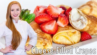 CheeseFilled Crepes  Russian Nalesniki Recipe [upl. by Richards79]