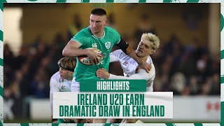 Highlights Ireland U20 Secure Dramatic Late Draw Against England [upl. by Thom]