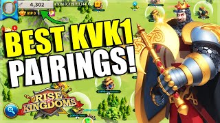 MUST USE Marches Low investments included Rise Of Kingdoms Best KvK 1 Pairings [upl. by Einnoc]