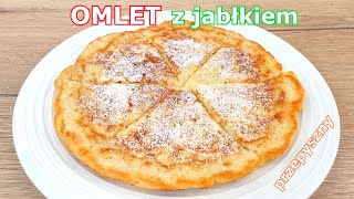 Przepyszny omlet z jabłkiem 🍏 szybkie ciepłe śniadanie lub kolacja w kilka minut 👌 prosty posiłek 👍 [upl. by Attesor282]