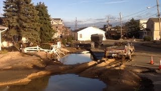 Hurricane Sandy Damage  Lavallette Ortley Beach and Pelican Island [upl. by Anisor]