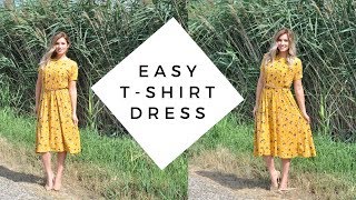 DIY Dress Tutorial  Sew a Dress without a Pattern [upl. by Maxa]