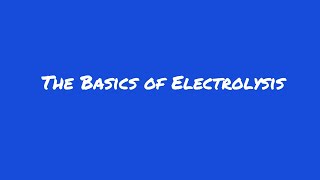 Introduction to Electrolysis AQA GCSE 91 [upl. by Llerdnad]