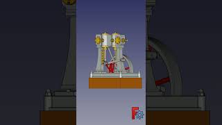 FreeCAD Assembly 4 Steam Engine Mechanism amp Animation freecad [upl. by Galvan]