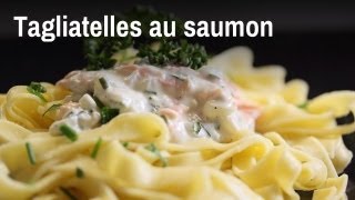 Recette des tagliatelles au saumon rapide et tellement bon [upl. by Nnylaehs]