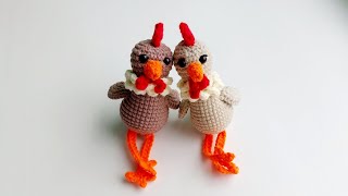 Cocoș croșetat Tutorial Crochet rooster pattern [upl. by Obie397]