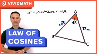 Cosine Rule Finding a Side  VividMathcom [upl. by Bondon]