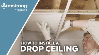 How to Install a Drop Ceiling  Armstrong Ceilings for the Home [upl. by Barden757]