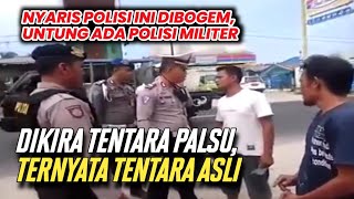 POLISI DITEGUR  MARAH DAN MENGAKU TENTARA PM BERTINDAK SATPOLPP BUANG SURAT TILANG [upl. by Airetnahs590]