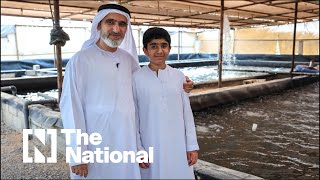 Emirati entrepreneur uses fish farm to grow food in the UAEs desert [upl. by Ellennad]