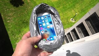 Can Duct Tape Protect iPhone 6s from 100 FT Drop Test  GizmoSlip [upl. by Aisac]