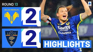 VERONALECCE 22  HIGHLIGHTS  Goalfest in Verona ends in a draw  Serie A 202324 [upl. by Ennovad]