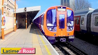 Latimer Road  Circle  Hammersmith amp City lines  London Underground  S7 Stock [upl. by Neehsuan]