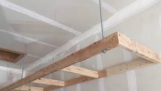 Suspended Garage Shelving Anchored With All Thread [upl. by Reinhard944]