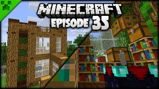 The MODERN Wood Minecraft Library  Pythons World Minecraft Survival Lets Play  Episode 35 [upl. by Ries152]