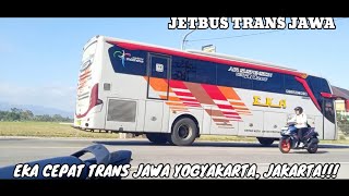 Update ‼️Jetbus trans jakarta Bus EKA CEPAT jalur Yogyakarta Bandung Jakarta [upl. by Damali]