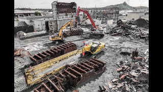 The take down of Southdown Powerstation  Stage 2 Demolition [upl. by Odele]