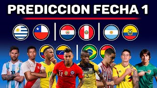 ELIMINATORIAS FECHA 1  PREDICCIÓN TOTAL  Sudamerica Rumbo a Qatar 2022 [upl. by Yer]