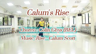 Calums Rise Line Dance  Colin Ghys BEL [upl. by Ahseekal]