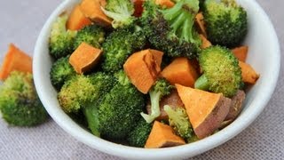 Roasted Broccoli amp Sweet Potato Side Dish My FAV [upl. by Rysler614]