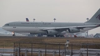 Qatar Amiri Flight Airbus A340200 A7HHK Takeoff from NRT 34L [upl. by Tremml]