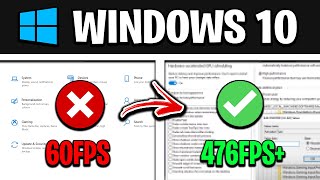 How To Optimize Windows 10 For GAMING  Best Settings for FPS amp NO DELAY UPDATED [upl. by Crescentia]