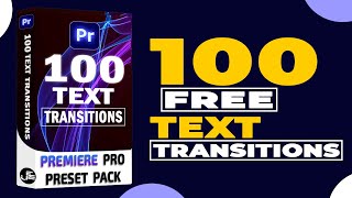 FREE TEXT Preset Pack 32 SLIDE Transitions  Premiere Pro 2024 [upl. by Finah]