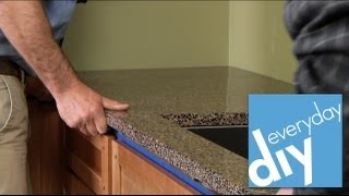 How to Install a Kitchen Countertop  Buildipedia DIY [upl. by Innavoij]