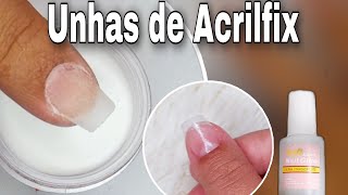 ALONGAMENTO DE UNHA COM COLA E PÓ ACRÍLICO♡ [upl. by Concepcion]