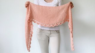 TO THE POINT SHAWL  FREE CROCHET PATTERN [upl. by Simonsen766]