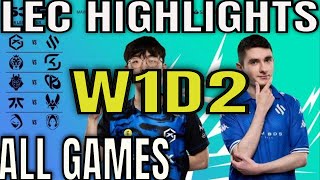 LEC Highlights Week 1 Day 2 ALL GAMES  LEC Winter W1D2 [upl. by Eeralav]