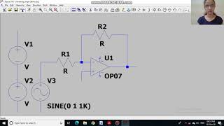 Design of Inverting and NonInverting Amplifier using LTspice [upl. by Fina]