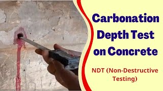 How to carry out Carbonation Depth Test on Concrete  Carbonation on Concrete  NDT Test [upl. by Annairb]