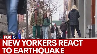 New Yorkers react to 48 magnitude earthquake [upl. by Atinaw267]