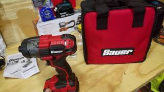 Harbor Freight Bauer 20V Hypermax™ Lithium 14 in Hex Compact Impact Driver Kit Review [upl. by Eet]