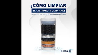 ¿Cómo limpiar el Cilindro Multicapas del filtro purificador de agua bioenergetico Ecotrade Filters [upl. by Hebrew903]