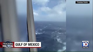 Cruise ship passengers give firsthand view of sailing through a hurricane [upl. by Ainessej759]