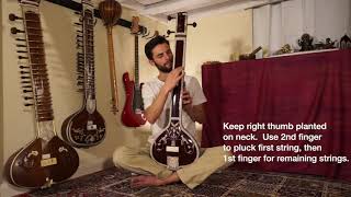 Tanpura  How to Tune How to Play Instrumental Tanpura tamboura tambura Tanpura in C Lesson [upl. by Panther]