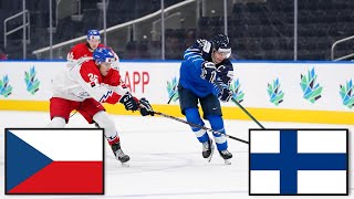 ČESKO VS FINSKO PŘÍPRAVNÝ ZÁPAS NA MISTROVSTVÍ SVĚTA V HOKEJI U20 2024 [upl. by Ravi914]