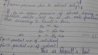 Raoults law containing nonvolatile solute lesson solutions class 12 [upl. by Shirlee121]